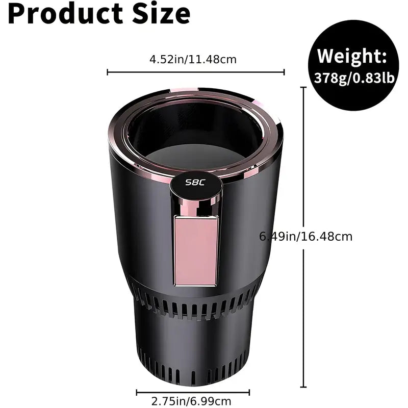 N30R_2 in 1 Smart Car Cup Warmer & Cooler Auto Mug A